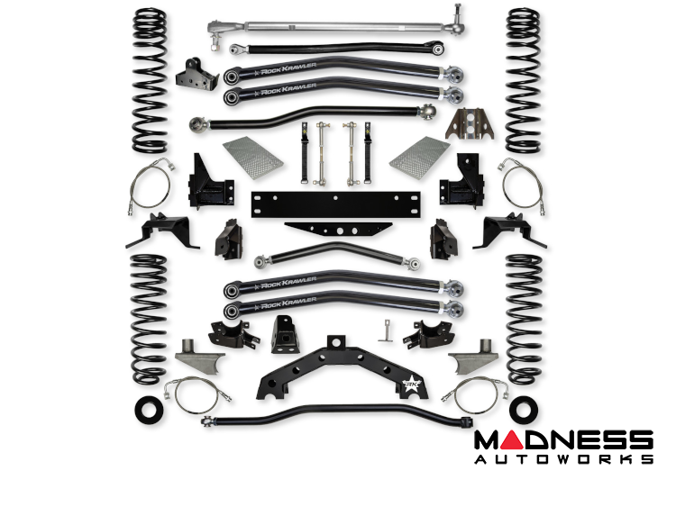 Jeep Wrangler JK Lift Kit - Rock Krawler - 4.5in X Factor X2 - w/ 6in Rear Stretch - `07-`18 Jeep Wrangler JK Lift Kit - Rock Krawler - 4.5in X Factor X2 - w/ 6in Rear Stretch - `07-`18